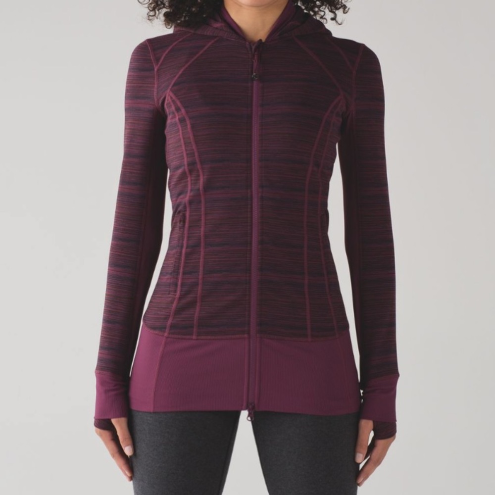 Women's Plum Zip-Up Hooded Jacket
